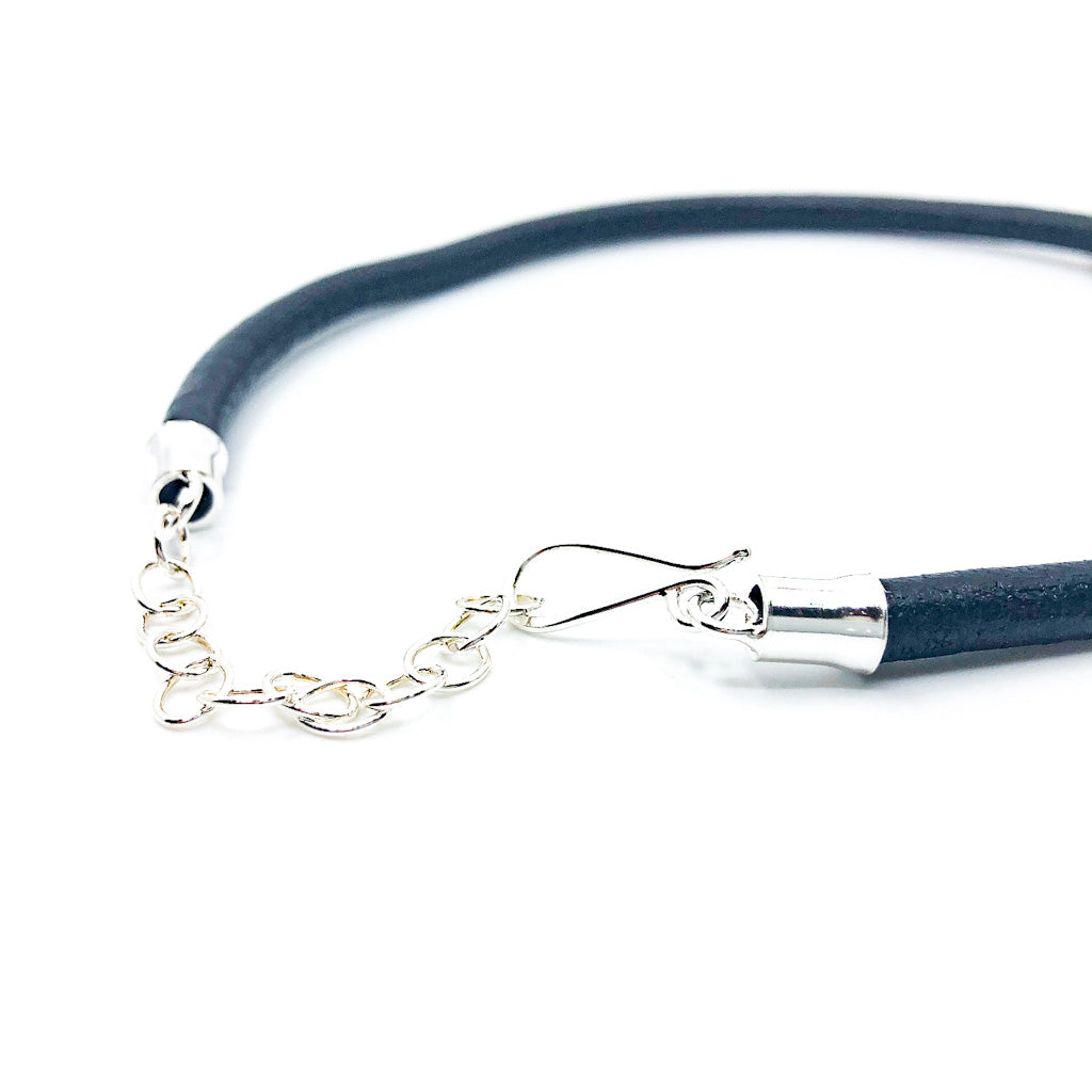 Large Baroque Pearl Necklace with Fat Leather Cord