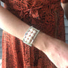 Sterling Sue Pearl Bracelet by Judie Raiford worn on model