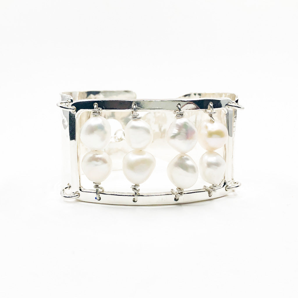 Sterling Sue Pearl Bracelet by Judie Raiford