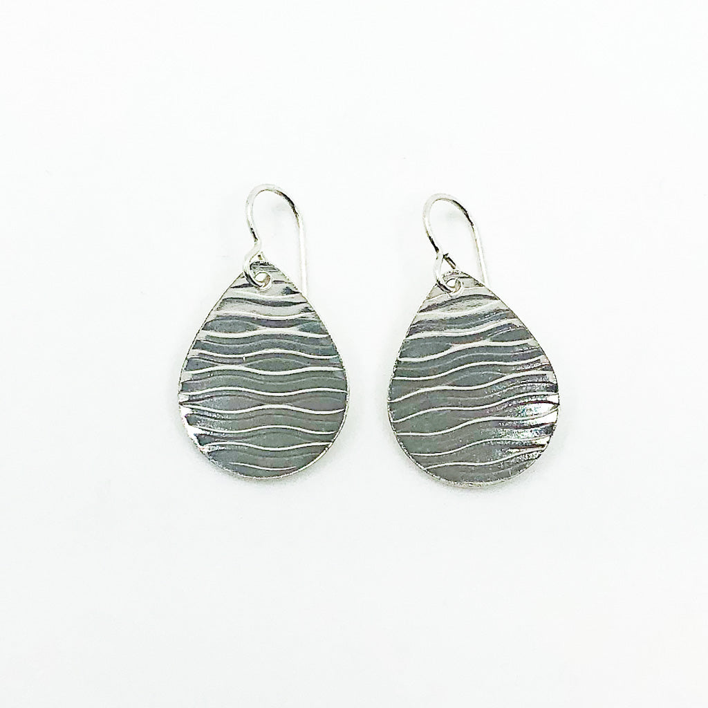 Sterling Aquapear Earrings by Judie Raiford