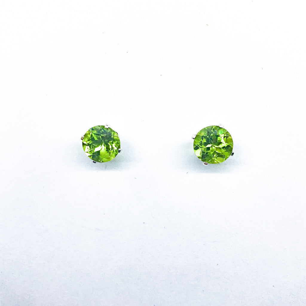 8mm Gemstone Stud Earrings