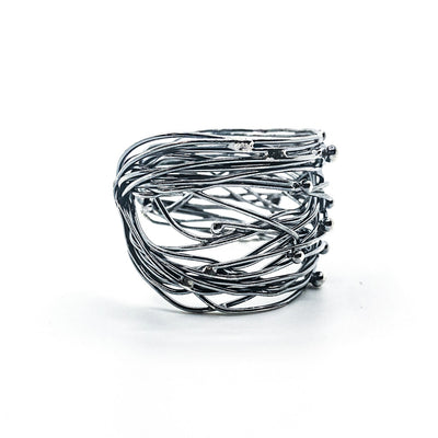 Oxidized Sterling Random Theory Cuff