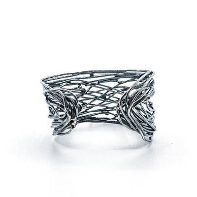 Oxidized Sterling Random Theory Cuff