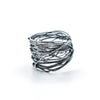 Oxidized Sterling Random Theory Cuff