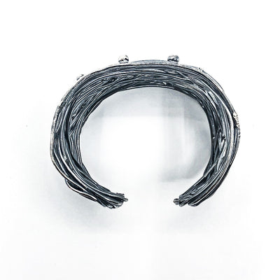 Oxidized Sterling Random Theory Cuff