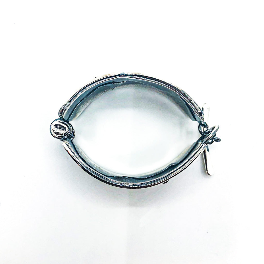 Flashed and Fused Bracelet with Gemstones