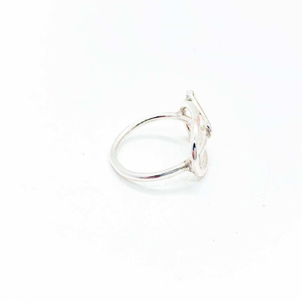 Sideways Peace Symbol Ring