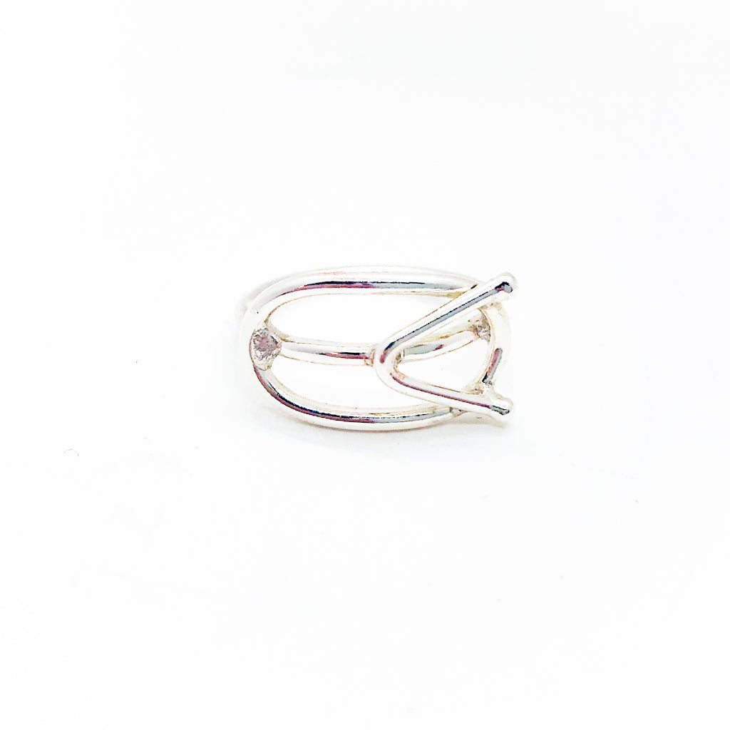 Sideways Peace Symbol Ring