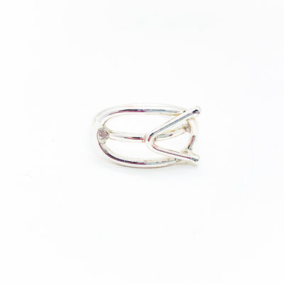 Sideways Peace Symbol Ring