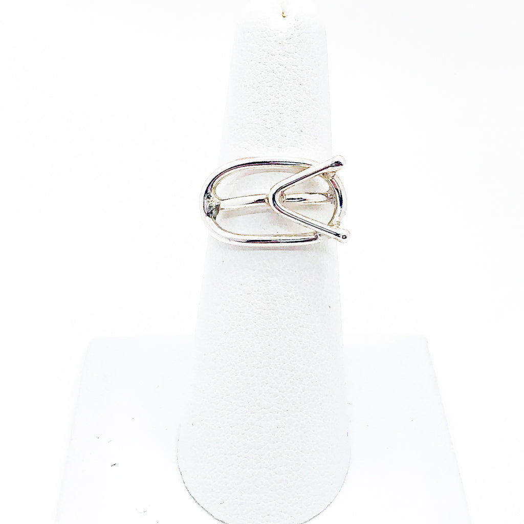 Sideways Peace Symbol Ring