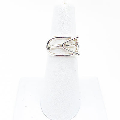 Sideways Peace Symbol Ring