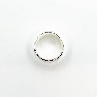 Sterling Anticlastic Ball Pein Hammered Band