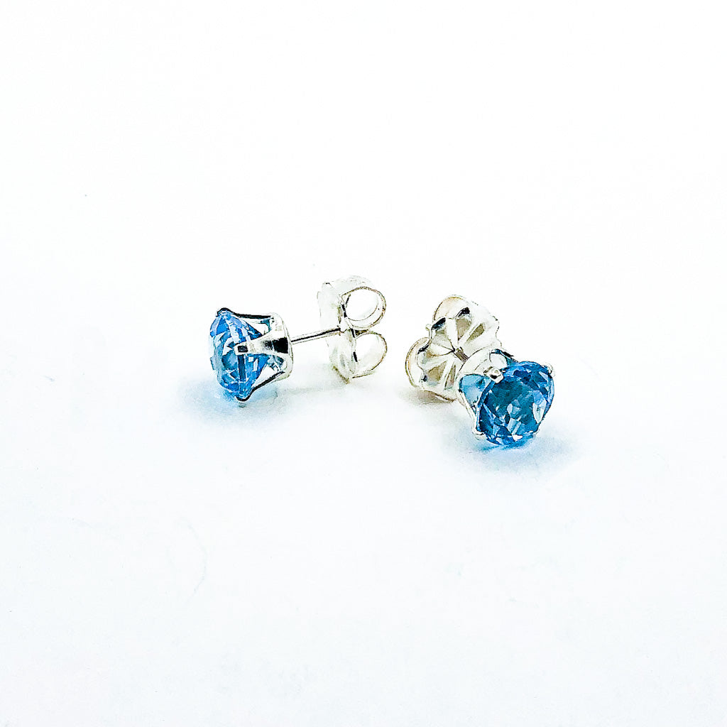 8mm Gemstone Stud Earrings