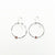 Sterling Baby Orbit Earrings with Garnet by Judie Raiford