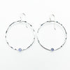 Sterling Orbit Earrings with Gemstone