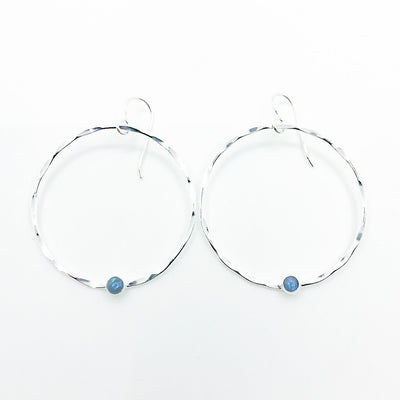 Sterling Orbit Earrings with Gemstone