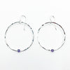 Sterling Orbit Earrings with Gemstone