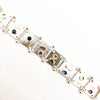 Sterling and 24k Moore Bracelet with Gemstones