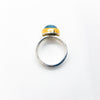 Sterling & 24k Gold Aquamarine Ring