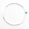 Sterling Naught Bangle with Turquoise Cabochons by Judie Raiford