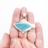 Sterling and 24k Blue Druzy Chrysachola with Pearl Necklace
