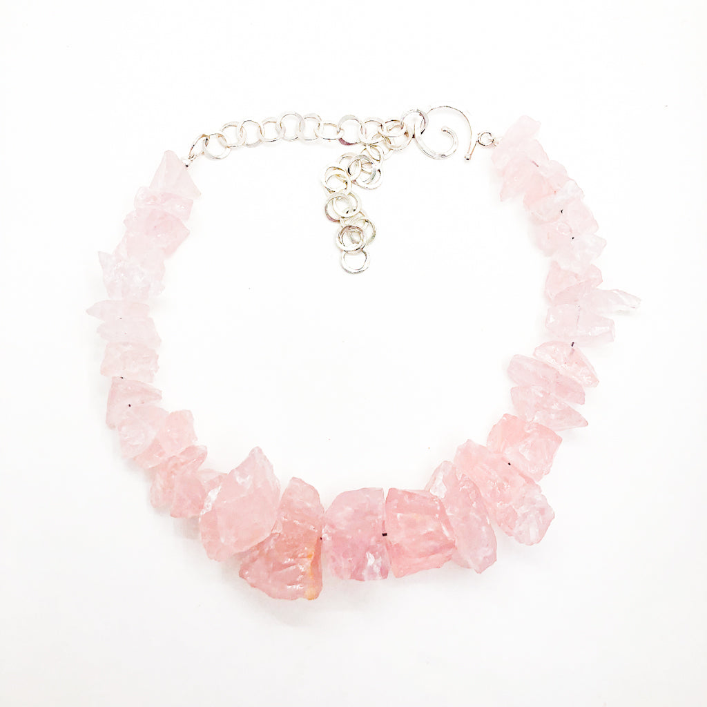 Sterling Rose Quartz Necklace