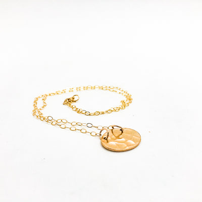 Flat Oval Disc Necklace