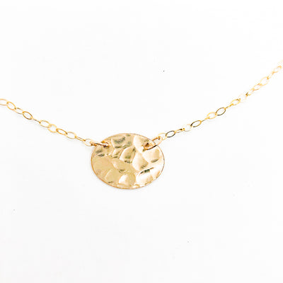 Flat Oval Disc Necklace