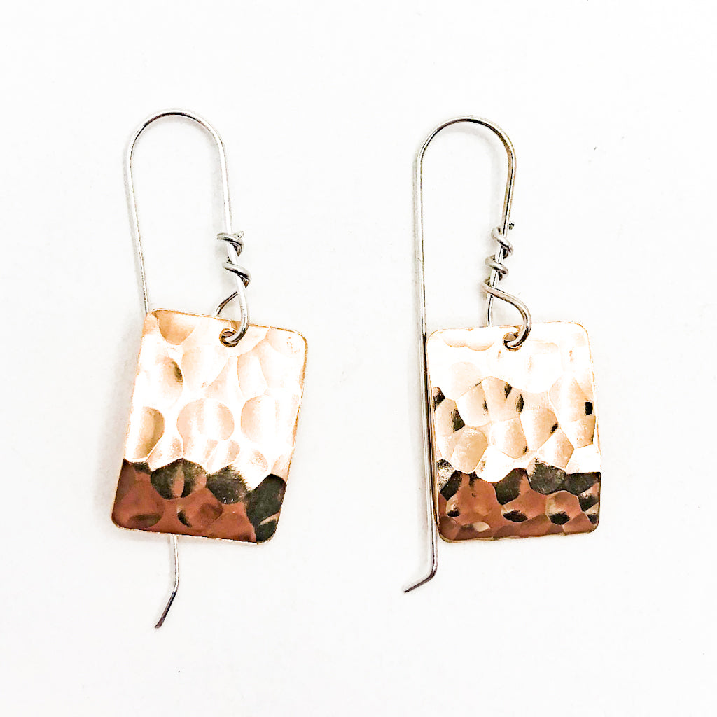 Flat Square Disc Earrings