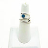 Sterling Bypass Ring with London Blue Topaz