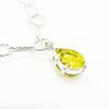 Sterling Biggie Teardrop Citrine Necklace