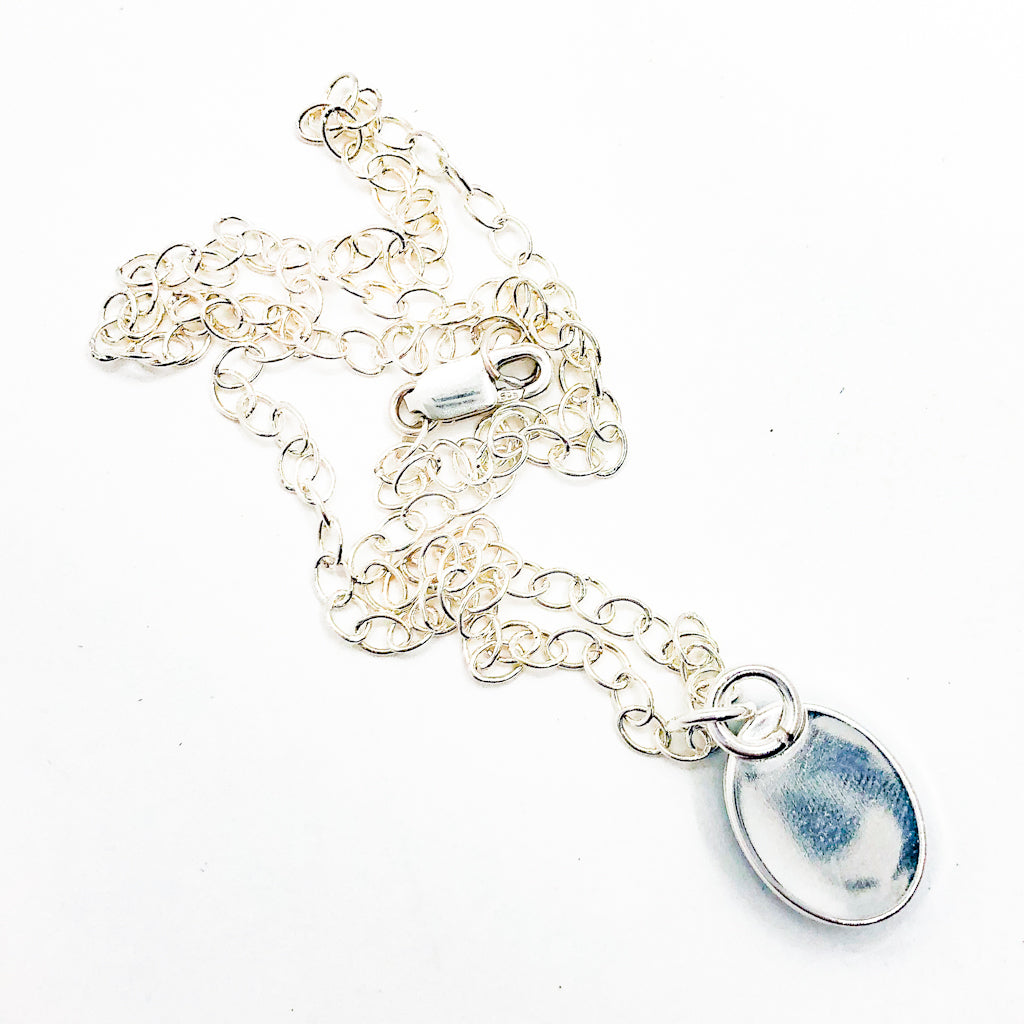 Sterling Aqua Blue Druzy Necklace