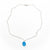 Sterling Aqua Blue Druzy Necklace