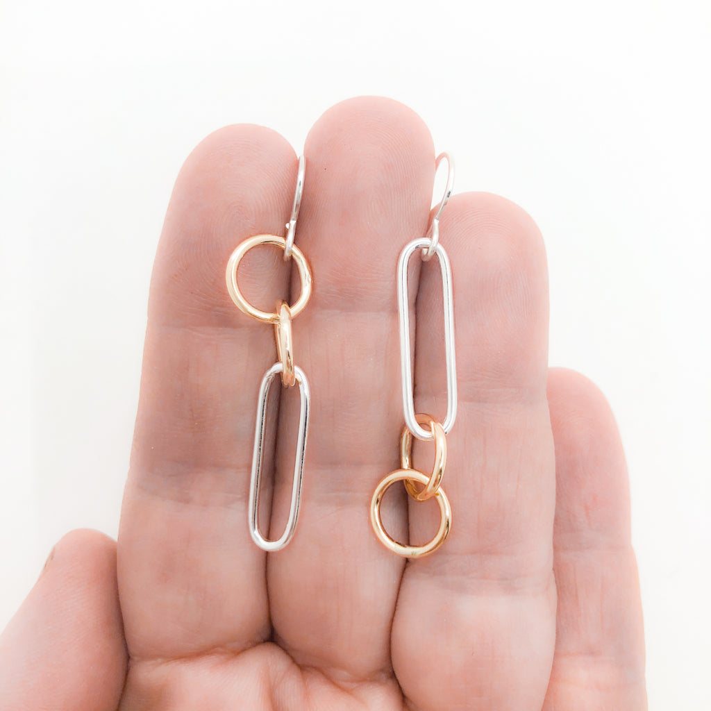 Oval Circle Earrings