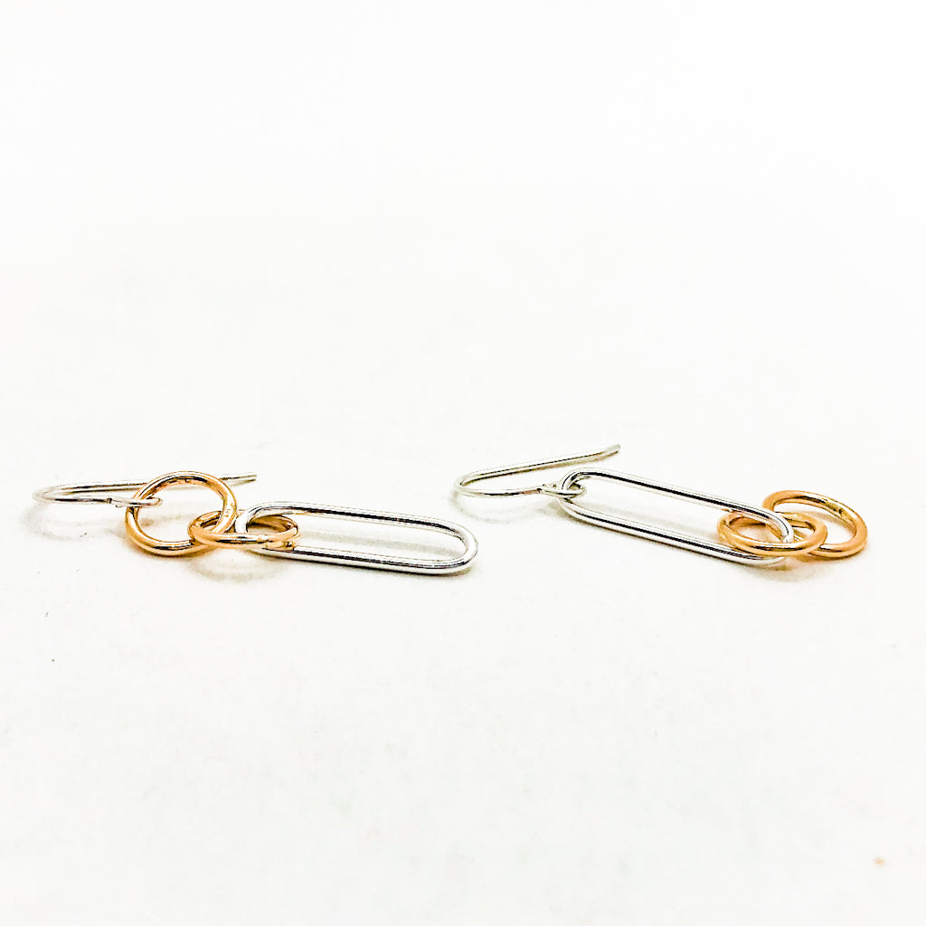 Oval Circle Earrings