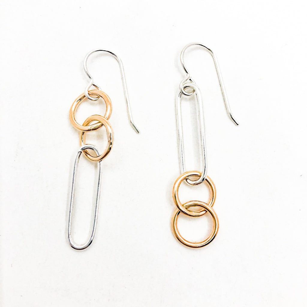 Oval Circle Earrings