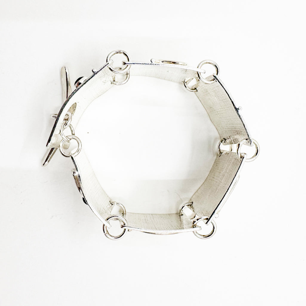 Sterling Plumb Bobless Bracelet with Gemstones