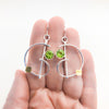 Slightly Clef Earrings with Peridot