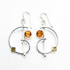 Slightly Clef Earrings with Citrine