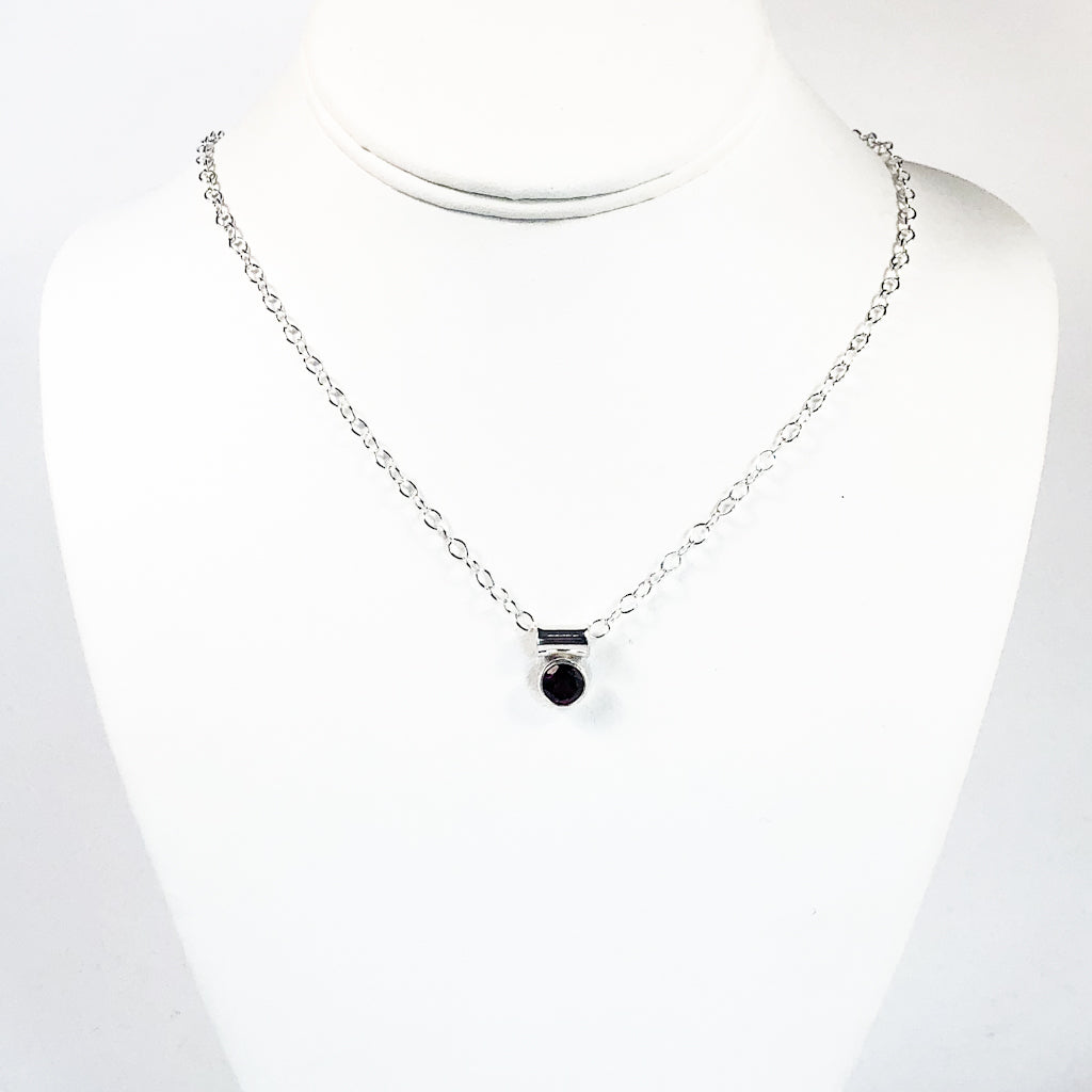 Sterling Garnet Necklace
