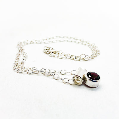 Sterling Garnet Necklace