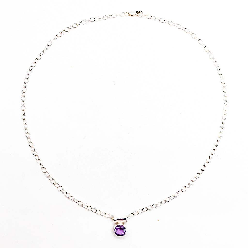 Sterling Amethyst Necklace