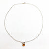 Sterling Teardrop Citrine Necklace