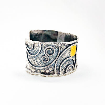 Amalgamate Cuff with Swirl Circles