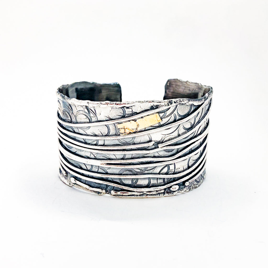 Amalgamate Cuff with Straight Lines