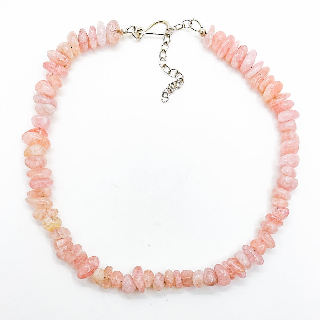 Sterling Rose Quartz Necklace