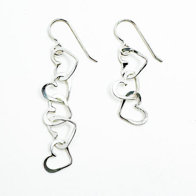 Small 5 & 3 Heart Earrings