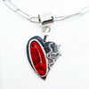 Sterling Rosarita Heart Necklace on Handmade Chain