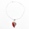 Sterling Rosarita Heart Necklace on Handmade Chain