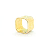 side view of 14k Gold Square Stovepipe Ring by Judie Raiford in size 9